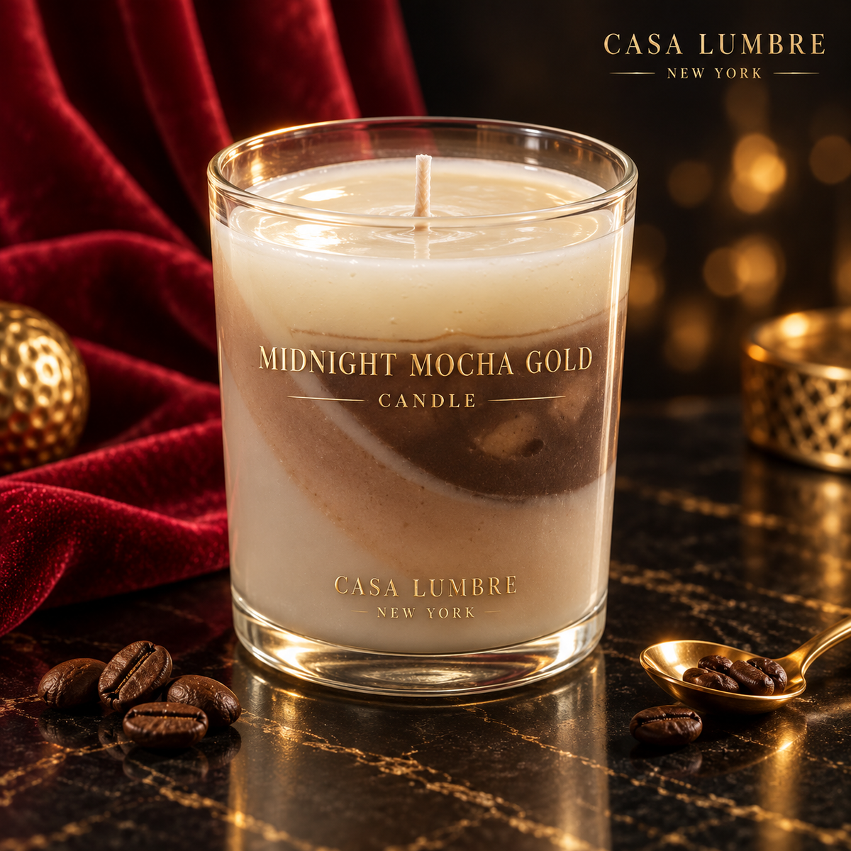 Midnight Mocha Gold Candle